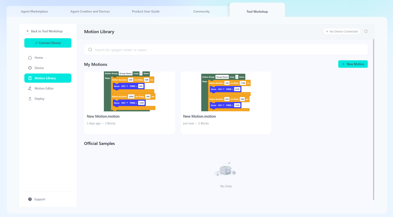Moto Studio Motion Library